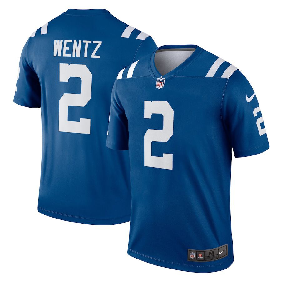 Men Indianapolis Colts 2 Carson Wentz Nike Royal Legend NFL Jersey